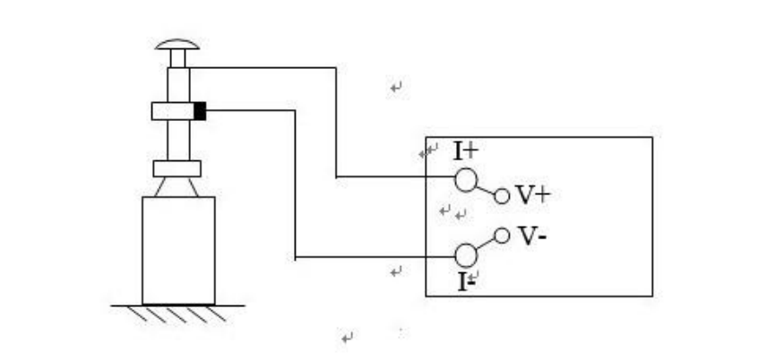 回路電阻測試及標準參考值_回路電阻測試儀接線及標準(圖1) 回路電阻測試儀接線.png