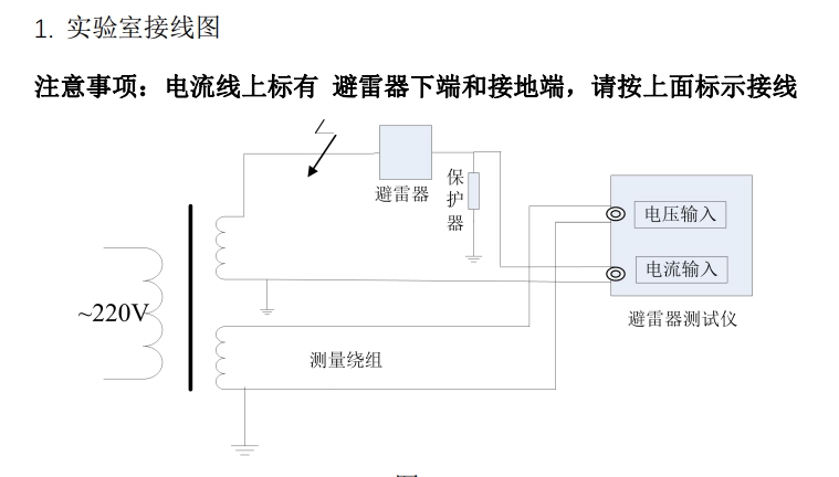 避雷器交接試驗項目及接線操作(圖3) 避雷器實驗室工頻交流耐壓試驗接線.png
