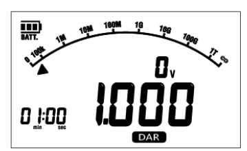 絕緣電阻測試儀操作接線步驟一覽(圖4) 絕緣電阻測試儀DAR畫面.png
