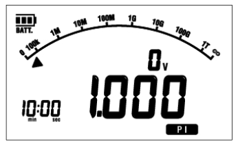 絕緣電阻測試儀操作接線步驟一覽(圖5) 絕緣電阻測試儀PI畫面.png
