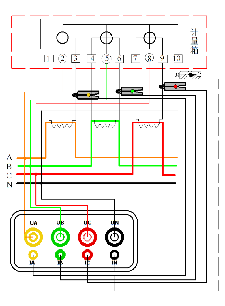 三相相位伏安表怎么操作及接線?(圖8) 三相相位伏安表接線(圖3).png