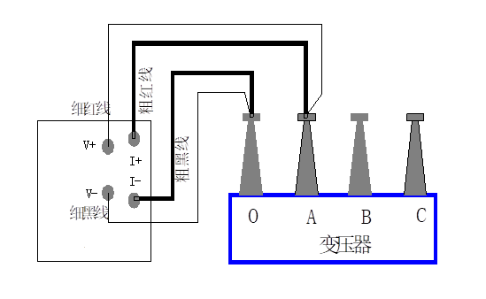 變壓器直流電阻測試儀(圖3) 變壓器直流電阻測試儀接線示意圖.png